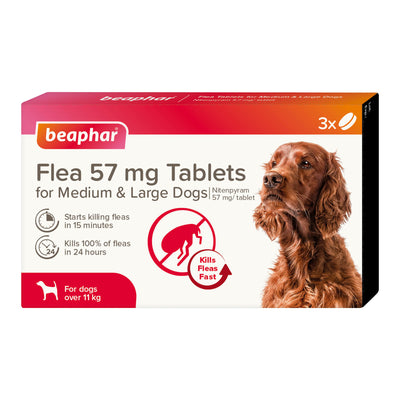 Beaphar Flea Tablets for Med/Large Dogs 3 Tablets